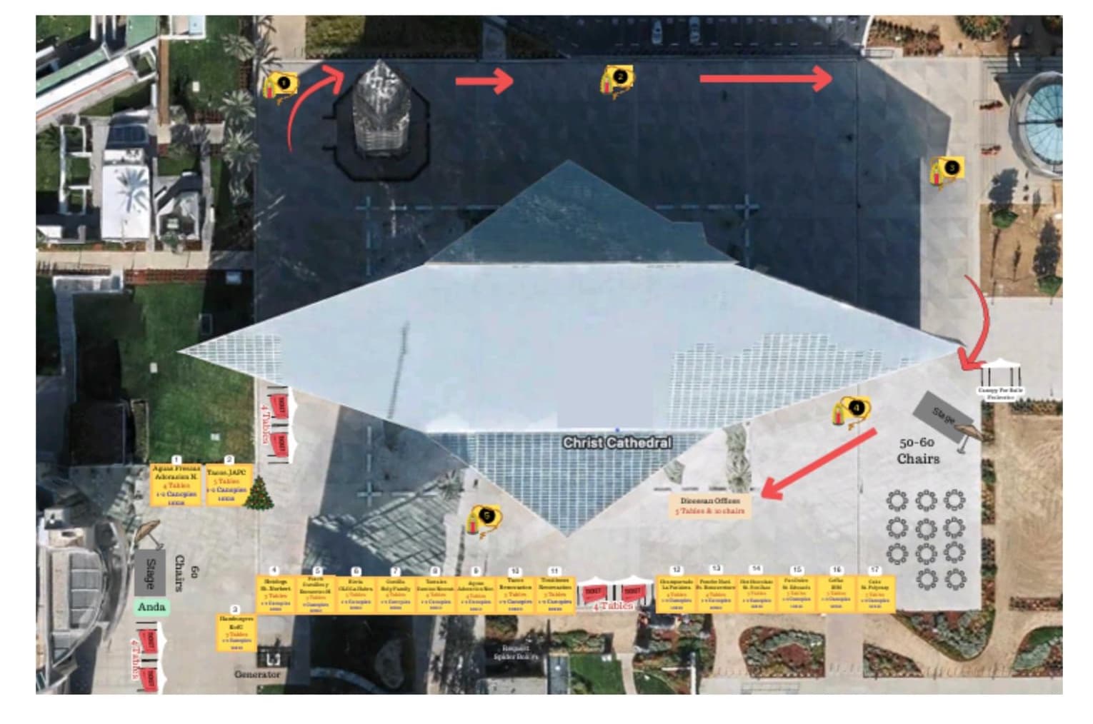 Procession Route Map